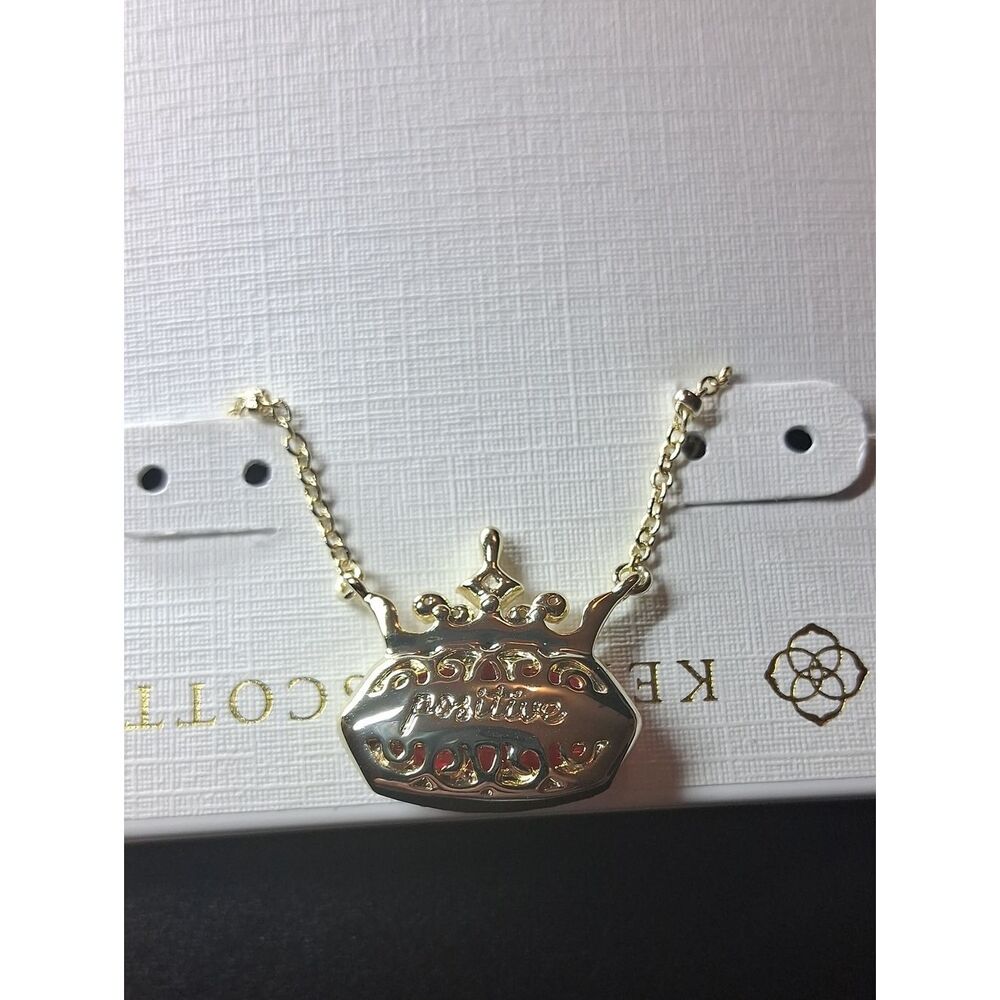 Kendra Scott Disney Elisa Princess Short Pendant Necklace Reversable Positive - Picture 2 of 4
